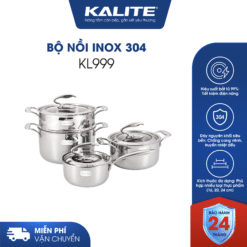 Bộ nồi nguyên khối inox 304 Tripro Kalite KL999 siêu bền