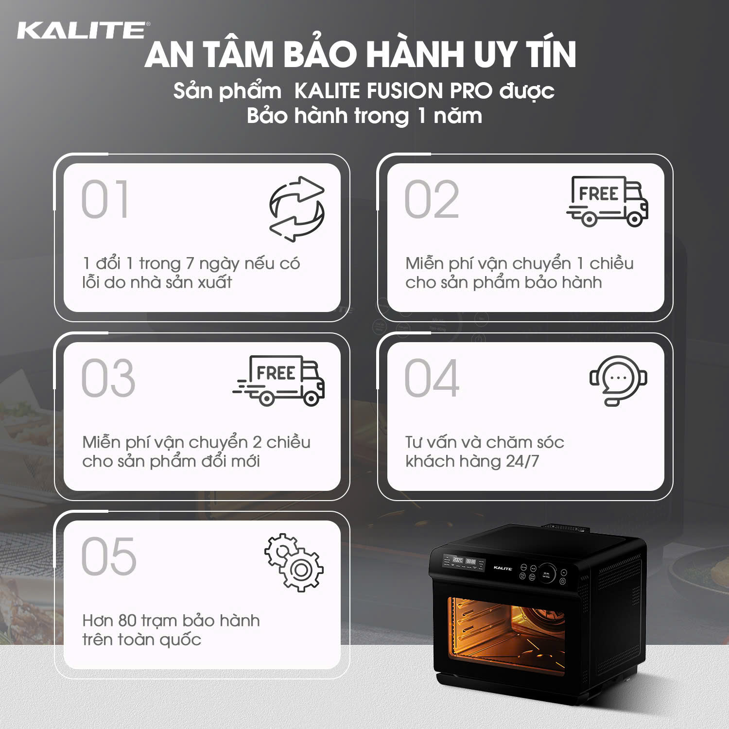Nồi chiên không dàu Kalite Fusion Pro