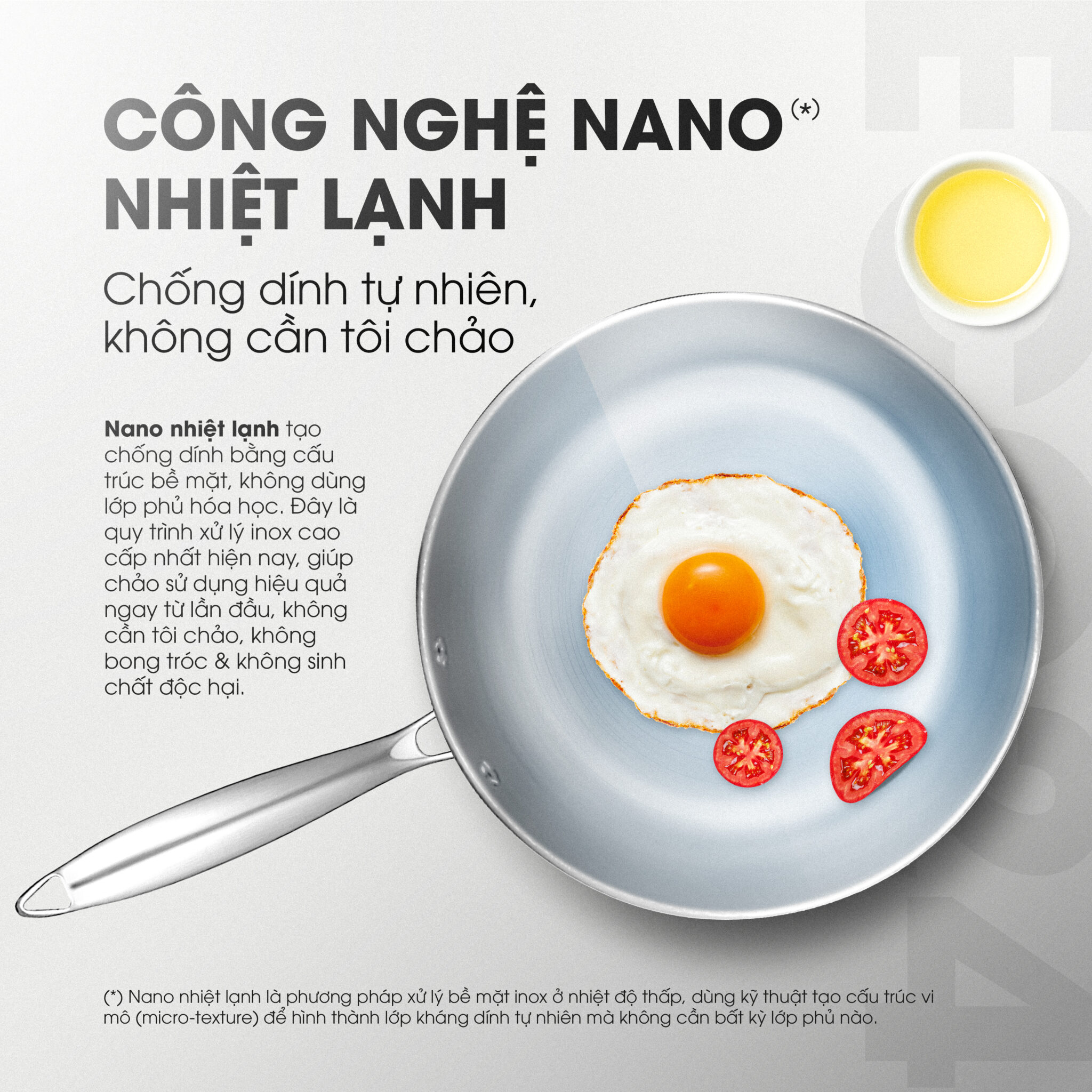 Chảo rán inox liền khối KALITE ECO26, inox 304, đáy 3 lớp, bắt từ tốt ...